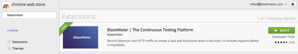 blazemeter chrome extension script recording